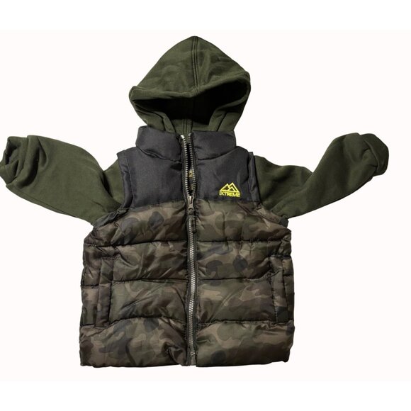 iXtreme Boys Midweight Camo Vest & Jacket 2fer Size 2T 100% Polyester Camouflage - Picture 8 of 15